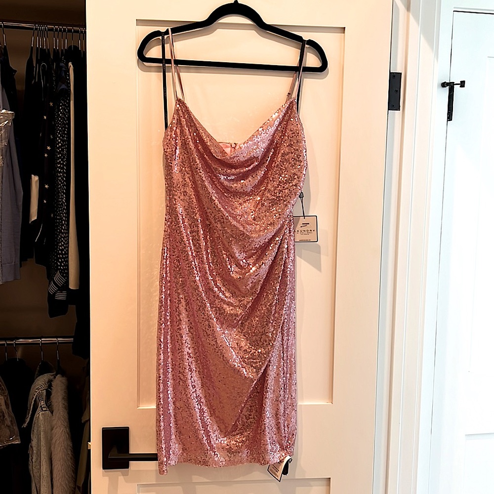 Pink sparkly dress NWT. Laundry by Shelli Segal. Purchased @ Bloomingdales.